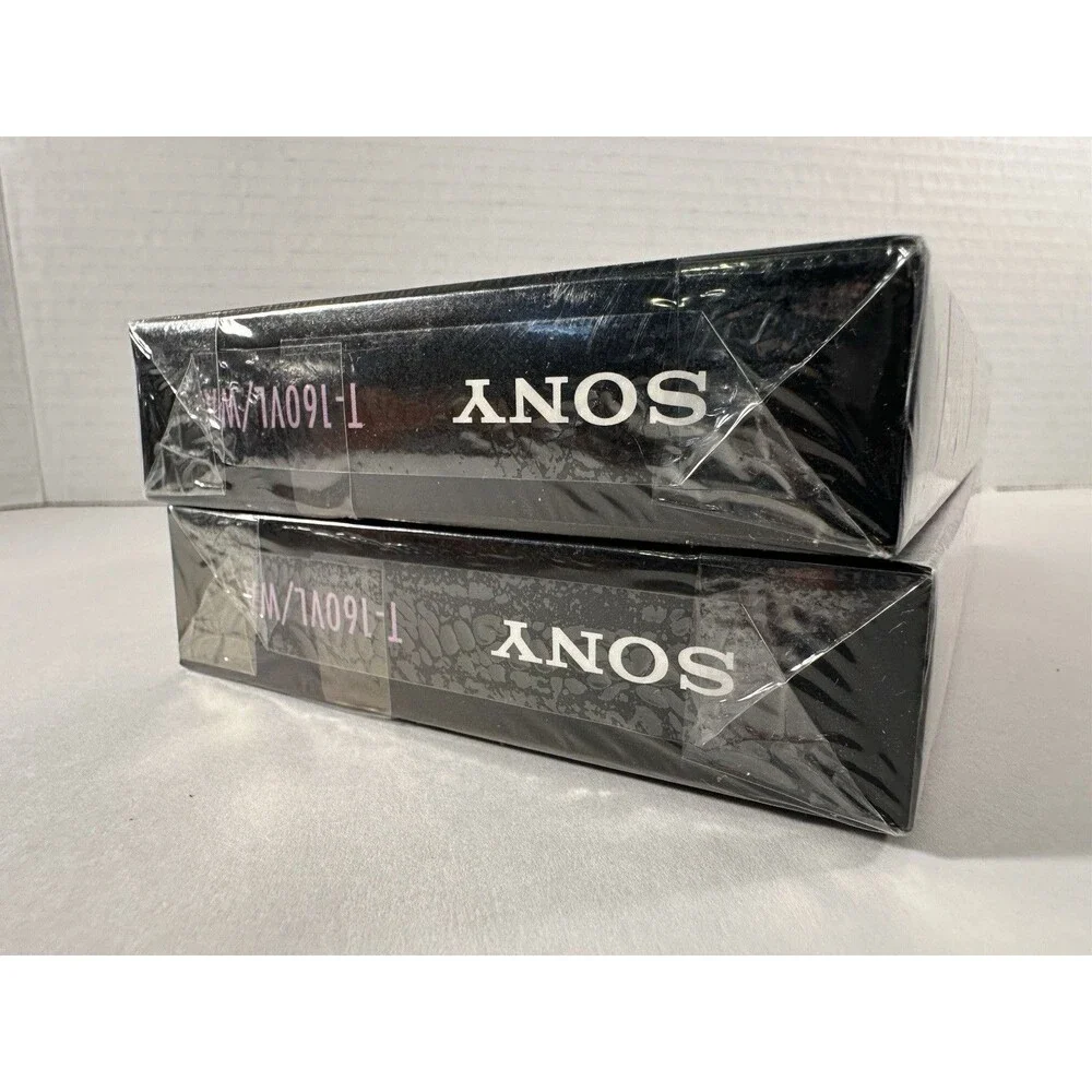 Sony 8 Hrs EP T-160 Blank VHS VCR Tapes Standard Grade High Durability Lot Of 2